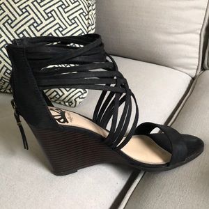 Fergalicious Wedge Sandals in Black size 9